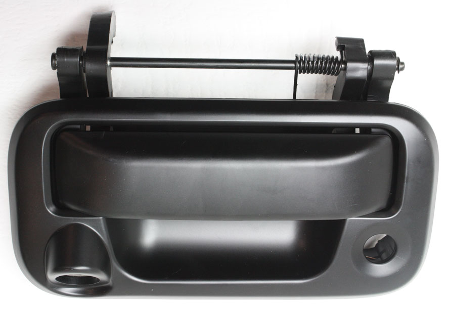AM F 150-04-14 SUPER DUTY 08-16 TAILGATE HANDLE Primed w Camera w Key Hole SKU REPF580702 Partslink FO1915124 OEM 8L3Z9943400BBPTM