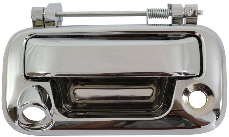 AM F 150-04-14 SUPER DUTY 08-16 TAILGATE HANDLE All Chrome w Camera hole w Key Hole SKU REPF580708C OEM 8L3Z9943400AB PFM
