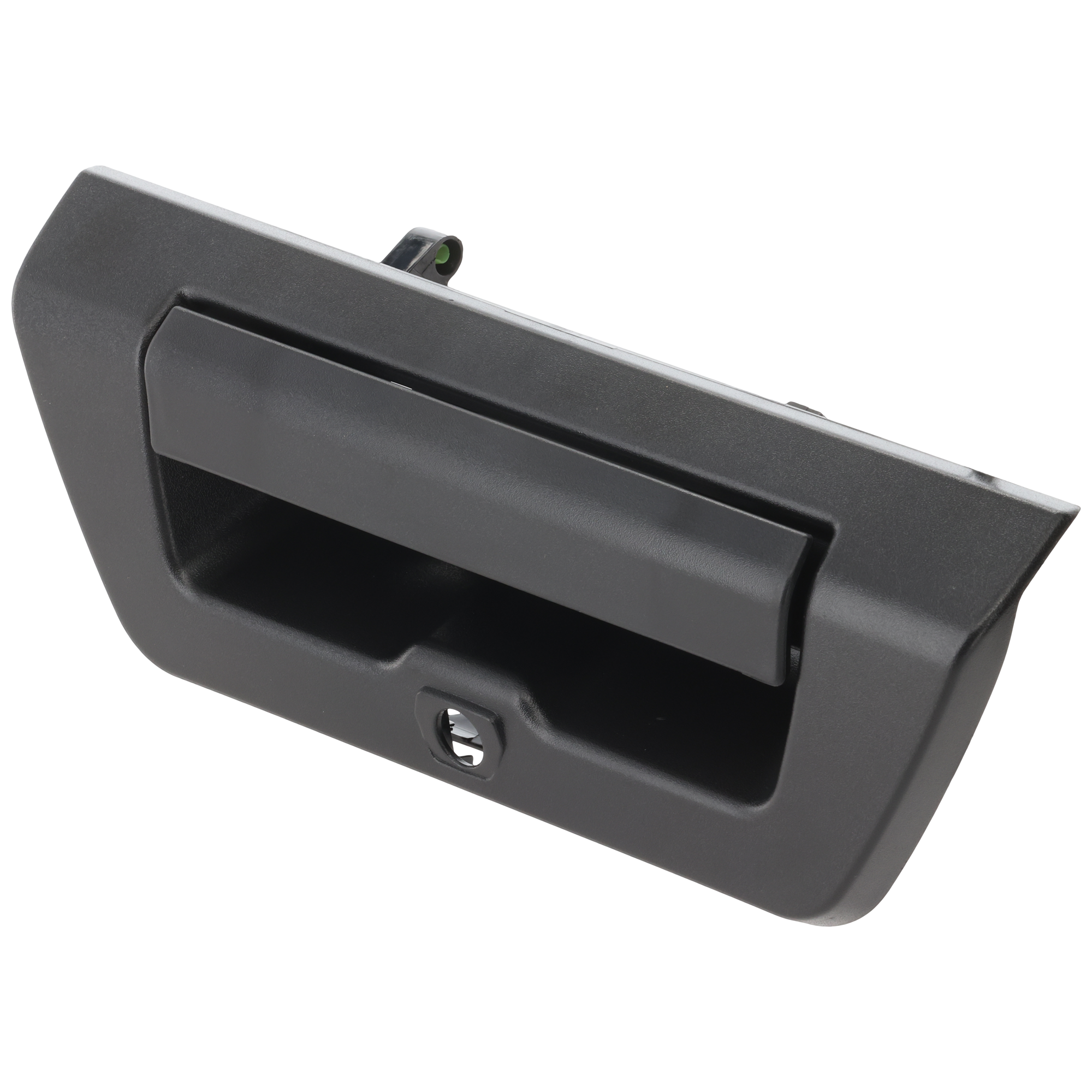 AM F 150-15-17 TAILGATE HANDLE Power Locking Txtd Blk w Camera hole w o LED Lamp hole XL XLT models SKU REPF580733K WC Partslink FO1915137 OEM FL3Z9943400AA