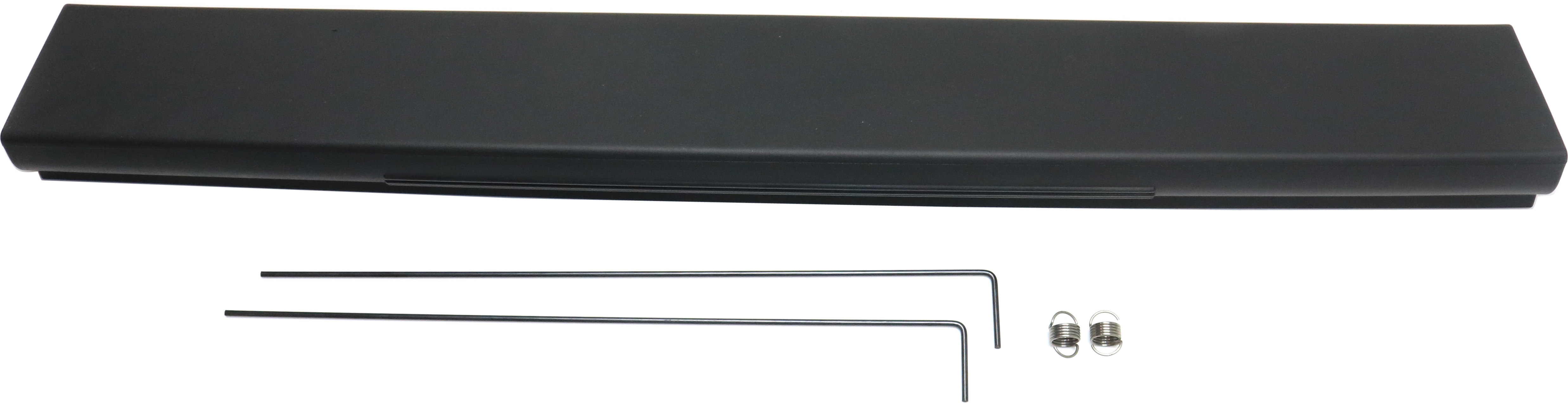 AM F SERIES SUPER DUTY 11-16 TAILGATE MOLDING Black w Flexible Step SKU REPF584508 Partslink FO1904112 OEM 8C3Z9940602EA