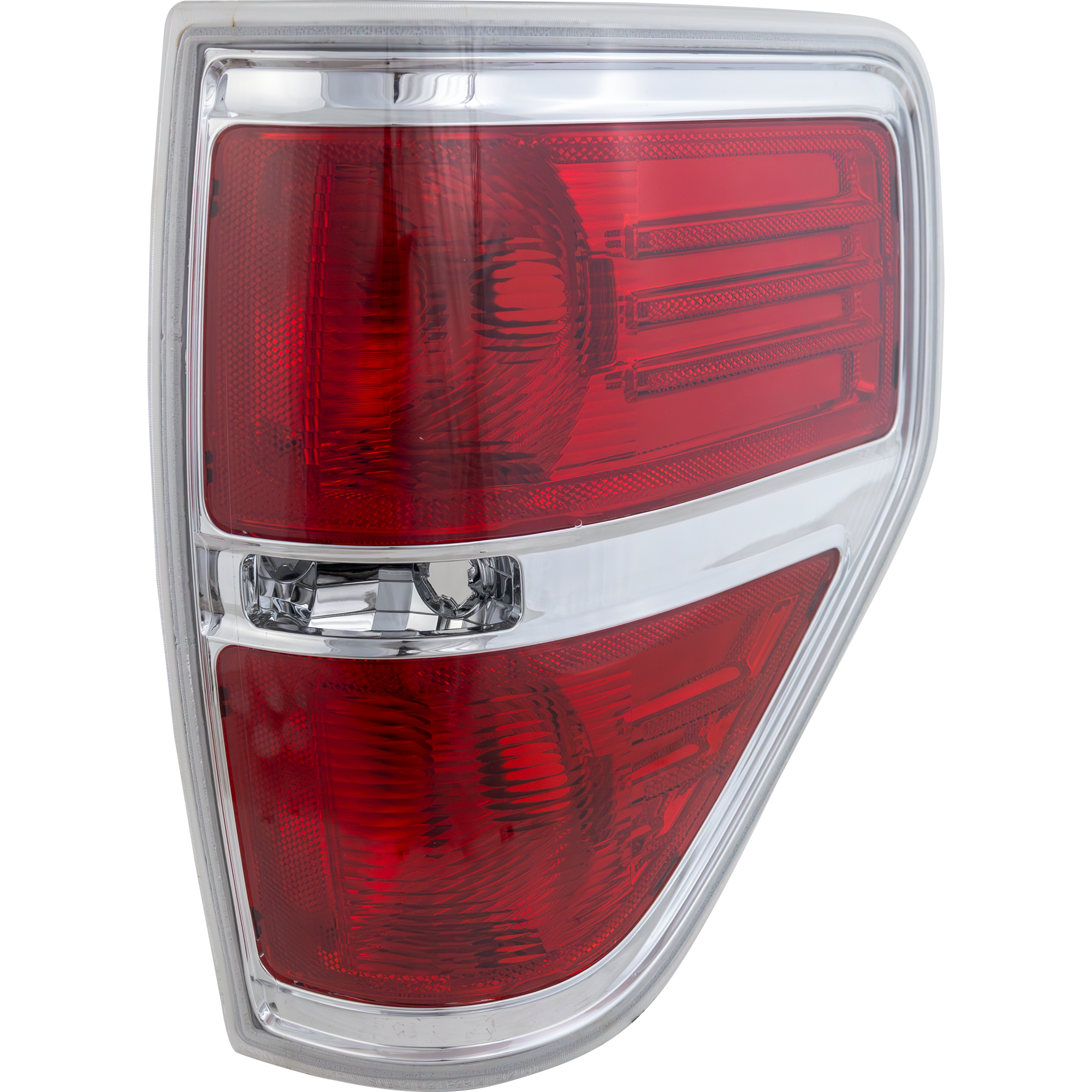 AM F 150-09-14 TAIL LAMP RH Lens and Housing Halogen Excludes FX2 Model Styleside w Chrome Trim SKU REPF730107 Partslink FO2819143 OEM BL3Z13404B