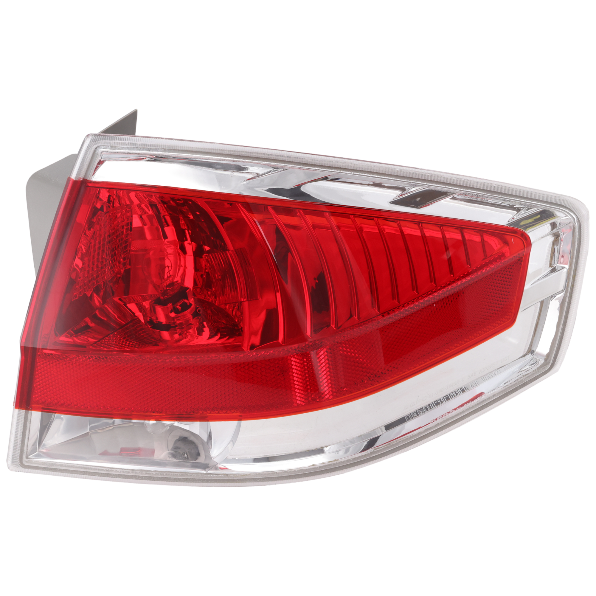 AM FOCUS 09-11 TAIL LAMP RH Assembly Halogen w Chrome Insert Sedan CAPA SKU REPF730123Q Partslink FO2801215C OEM 9S4Z13404D