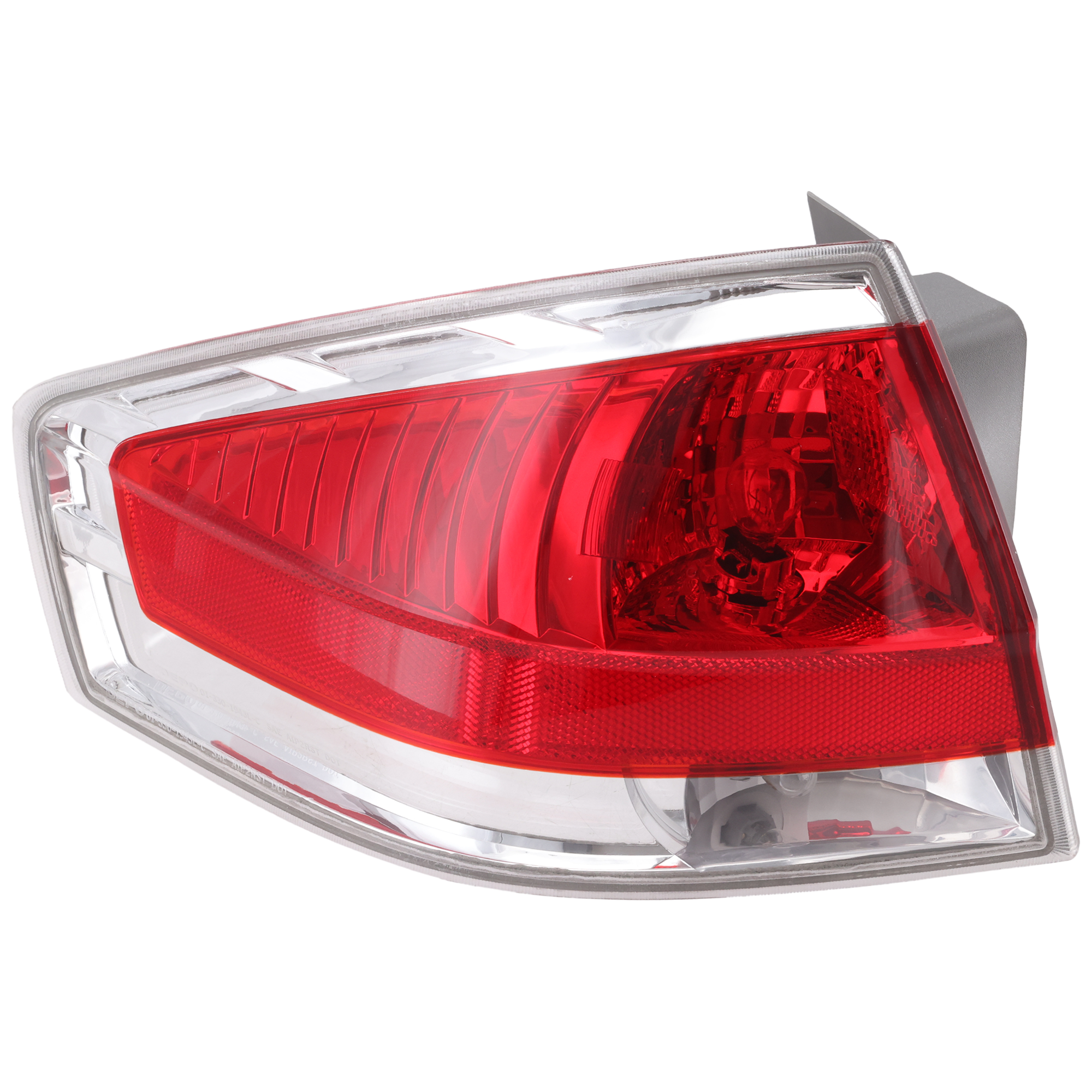 AM FOCUS 09-11 TAIL LAMP LH Assembly Halogen w Chrome Insert Sedan CAPA SKU REPF730124Q Partslink FO2800215C OEM 9S4Z13405D