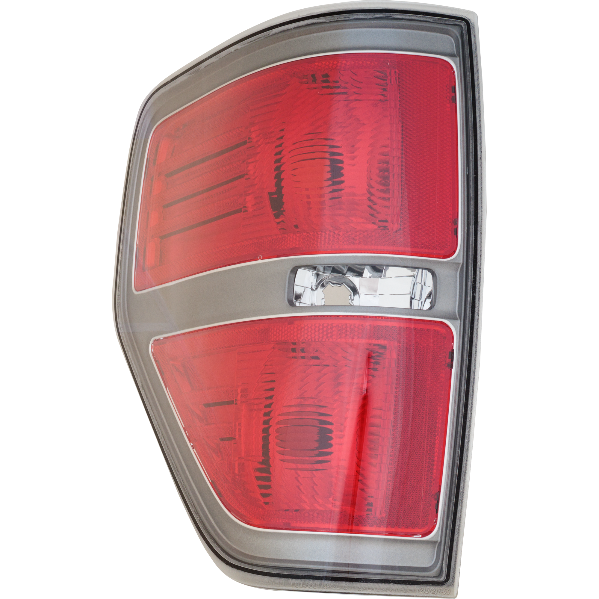 AM F 150-10-14 TAIL LAMP LH Lens and Housing Halogen FX2 Model Styleside w Gray Trim SKU REPF730154 Partslink FO2818150 OEM BL3Z13405AA