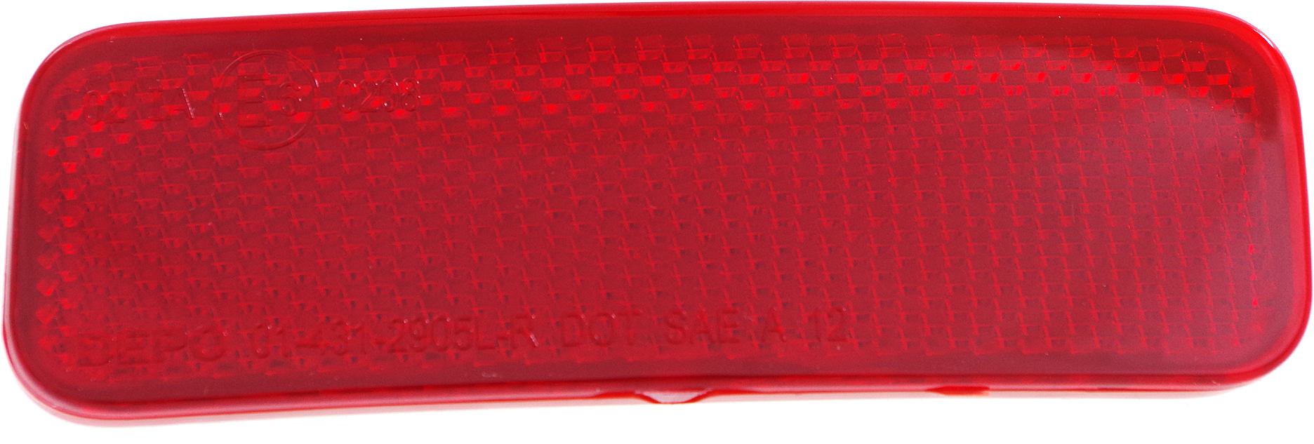 AM TRANSIT CONNECT 14-23 REAR BUMPER REFLECTOR LH 23-23 Passenger Van SKU REPF734908 Partslink FO1184106 OEM BK2Z13A565A