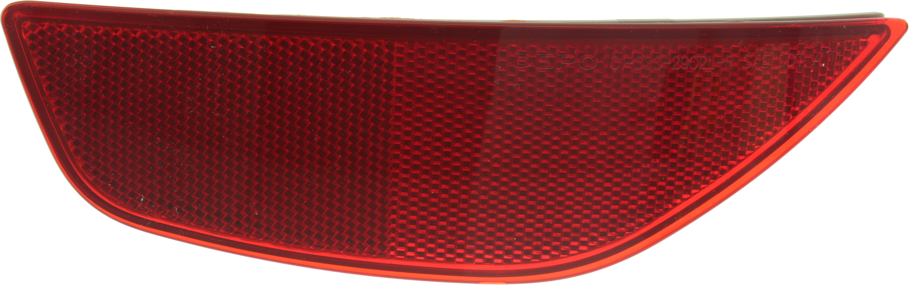 AM FIESTA 11-19 REAR BUMPER REFLECTOR LH Hatchback CAPA SKU REPF734912Q Partslink FO1184107C OEM BE8Z15A449AA