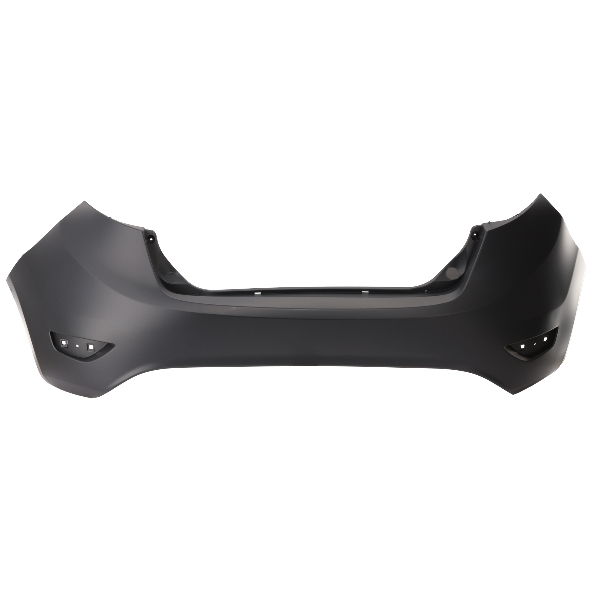 AM FIESTA 11-19 REAR BUMPER COVER Primed 14-19 SE Model w o Body Kit Hatchback w o Lower Molding and Rear Object Sensor Holes CAPA SKU REPF760152PQ Partslink FO1100701C OEM D2BZ17906AA