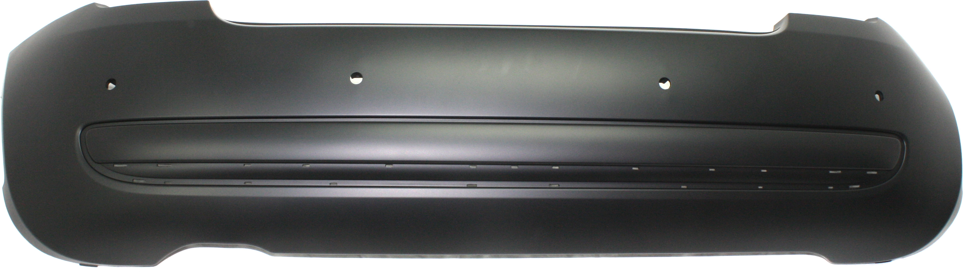 AM FIAT 500-12-17 REAR BUMPER COVER Primed w Park Assist Snsr Holes Lounge Model Hatchback SKU REPF760160P Partslink FI1100110 OEM 68104144AA