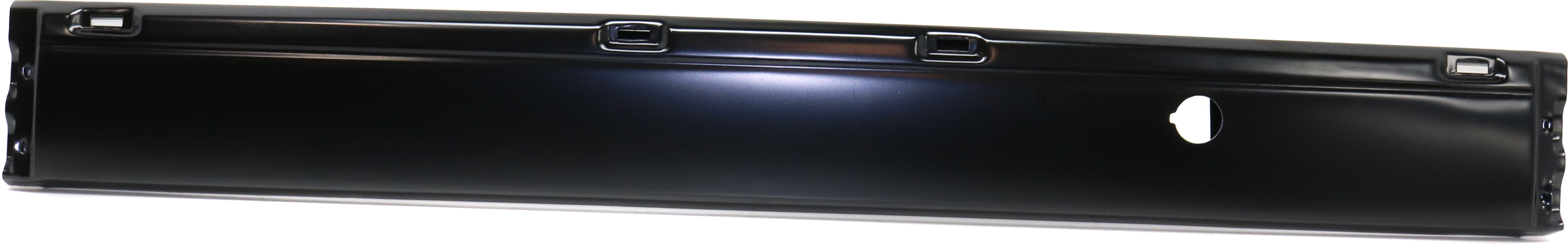 AM TRANSIT CONNECT 10-13 STEP BUMPER FACE BAR ONLY w o Pad w Pad Provision w o Mounting Bracket Powdercoated Blk w o Lower Mldg w o ROS Holes SKU REPF760505 Partslink FO1102377 OEM 7T1Z17906AA