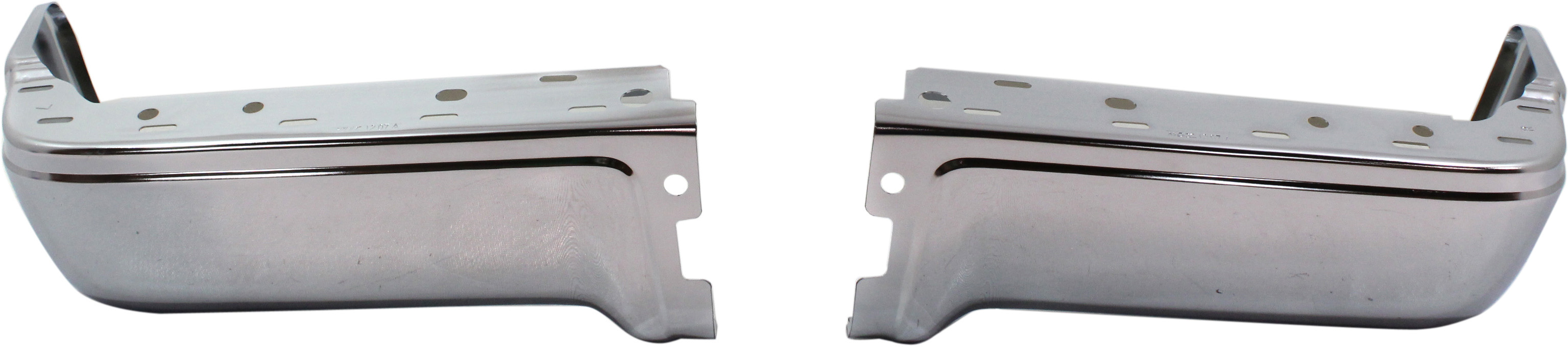 AM F 150-09-14 STEP BUMPER FACE BAR ONLY w o Pad w Pad Provision w o Mounting Bracket Chrome w o Rear Object Sensors Holes Exc. Raptor Model Styleside SKU REPF760704 Partslink FO1102374 OEM 9L3Z17906A