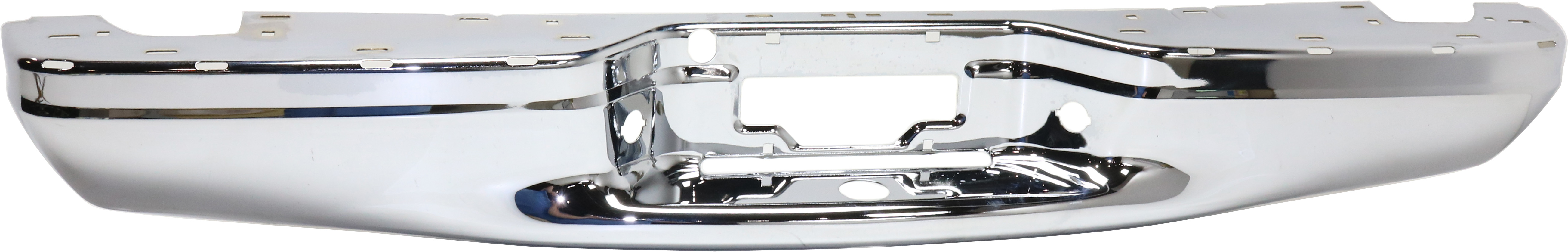 AM F SERIES 97-04 REAR BUMPER Face Bar Chrome Flare Side Styleside Crew Cab SKU REPF760903 Partslink FO1102319 OEM YL3Z17906BA
