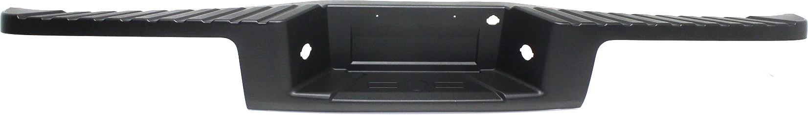 AM F 150-09-14 REAR BUMPER STEP PAD Black Styleside w Towing Package w o Rear Object Sensor Holes SKU REPF764907 Partslink FO1191124 OEM 9L3Z17B807B