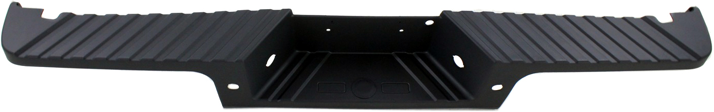 AM F SERIES SUPER DUTY 08-12 REAR BUMPER STEP PAD Black w Rear Object Sensor Hole SKU REPF764910 Partslink FO1191132 OEM 9C3Z17B807BA 8C3Z17B807BA