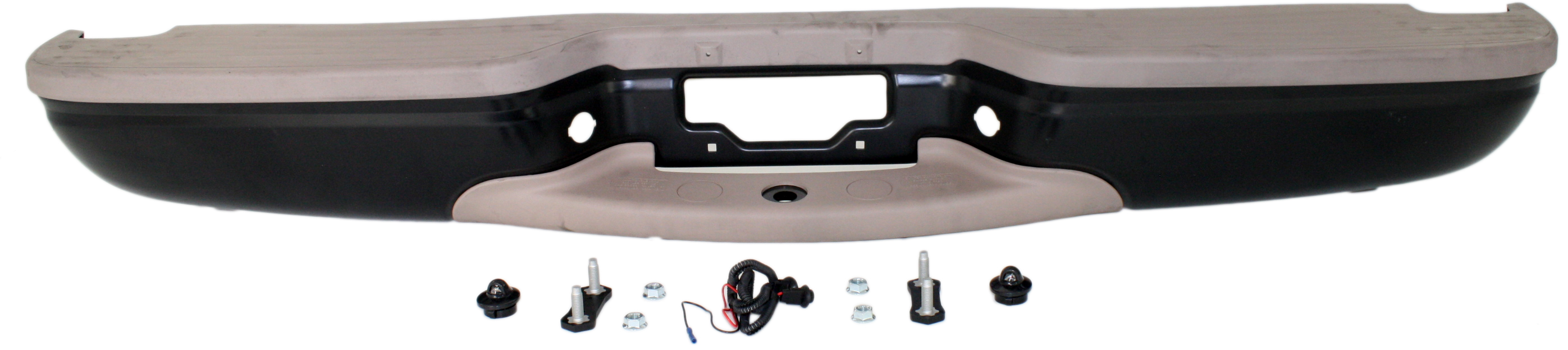 AM EXPEDITION 97-00 STEP BUMPER FACE BAR AND PAD w Pad Provision w o Mounting Bracket Powdercoated Black SKU REPF823916 Partslink FO1101125 OEM Performance