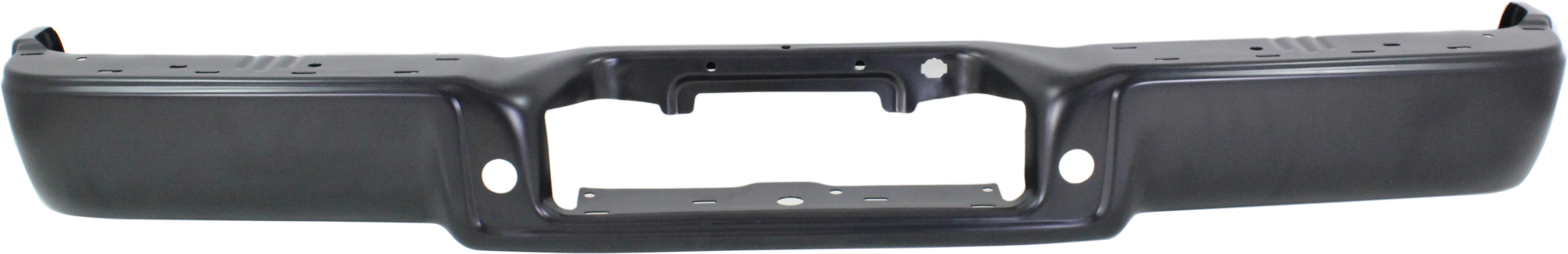 AM F 150 MARK LT 06-08 STEP BUMPER FACE BAR ONLY w o Pad w Pad Provision w o Mounting Bracket Powdercoated Black w o Rear Object Sensor Holes F 150 From 8-9-05 Mark LT From 8-8-05 Styleside SKU REPF825602 Partslink FO1102361 OEM 8L3Z17906DPTM