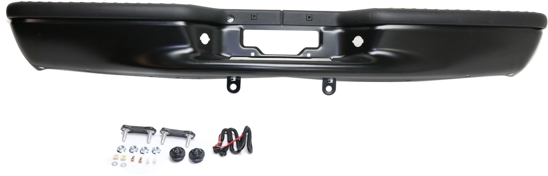 AM F 150-97-03 F 150 HERITAGE 04-04 STEP BUMPER FACE BAR AND PAD w Pad Provision w o Mounting Bracket Powdercoated Black Flareside SKU REPF825603 Partslink FO1103104 OEM YL3Z17906FA PFM