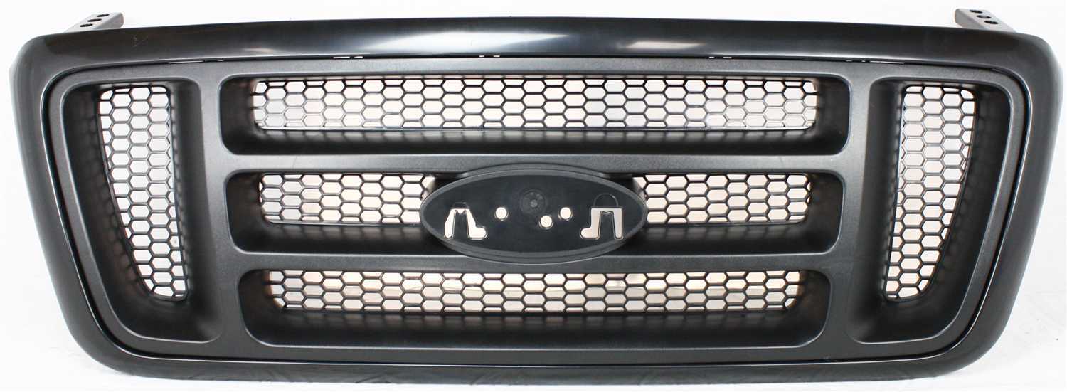AM F 150-04-08 GRILLE Horizontal Bar Honeycomb Insert Ptd Black STX FX4 Without Appearance Package New Body Style SKU REPFD070113 Partslink FO1200414 OEM 4L3Z8200BAPTM