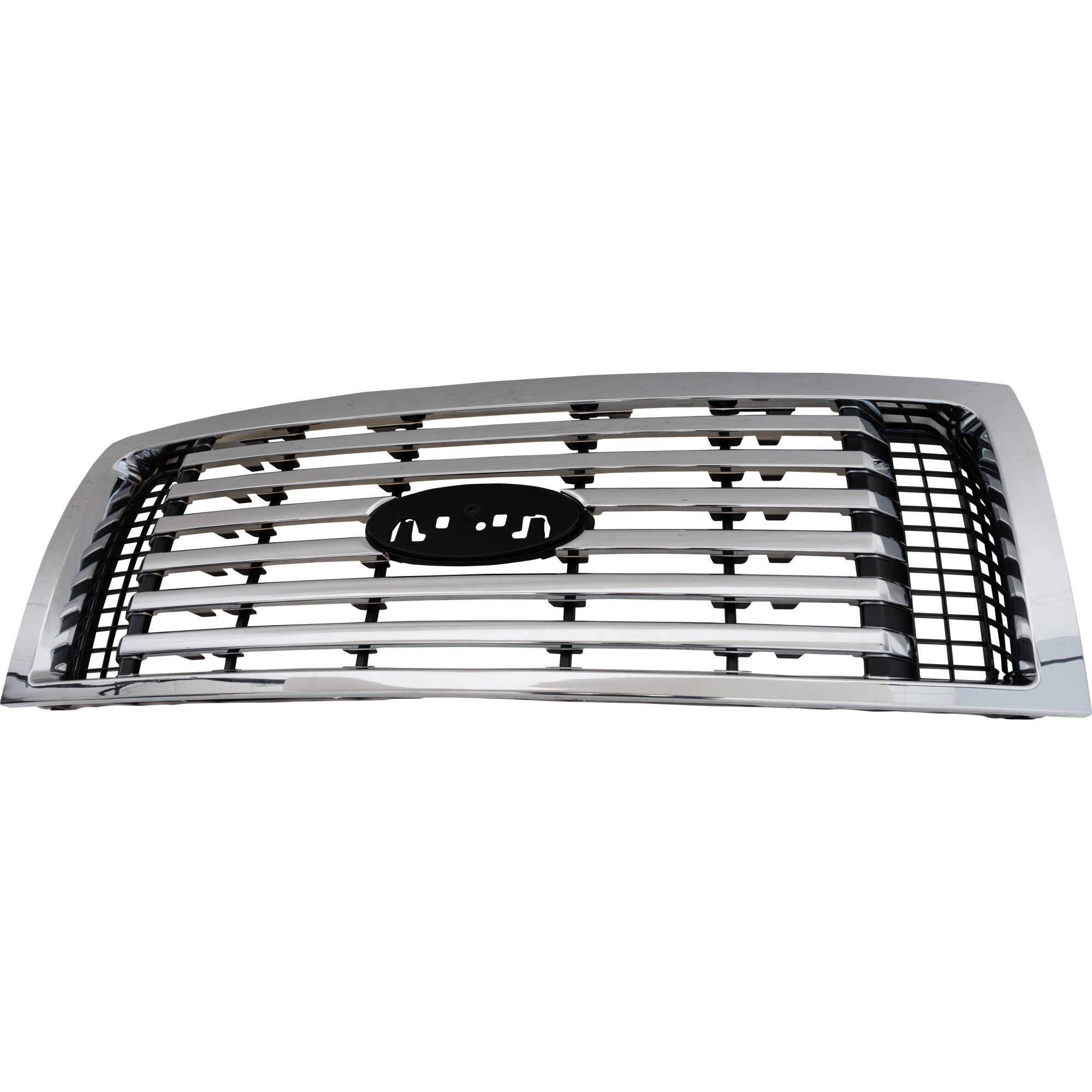 AM F 150-10-12 GRILLE Plastic Chrome Shell and Insert XLT Model CAPA SKU REPFD070117Q Partslink FO1200531C OEM AL3Z8200C