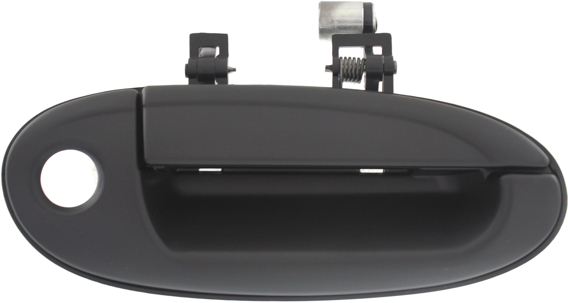 AM TAURUS SABLE 96-02 FRONT EXTERIOR DOOR HANDLE RH Smooth Black Plastic w Keyhole SKU REPFD462109 OEM XF1Z5422404AAE H YF1Z5422104