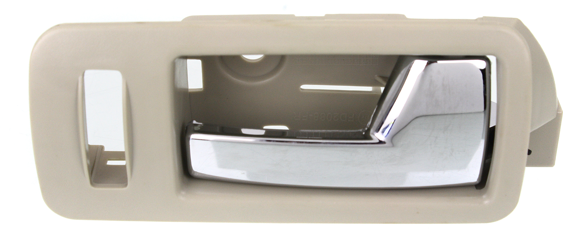 AM MUSTANG 05-14 FRONT INTERIOR DOOR HANDLE RH Chrome Lever + Beige Housing Stone Plastic SKU REPFD462131 OEM AR3Z6322600DA