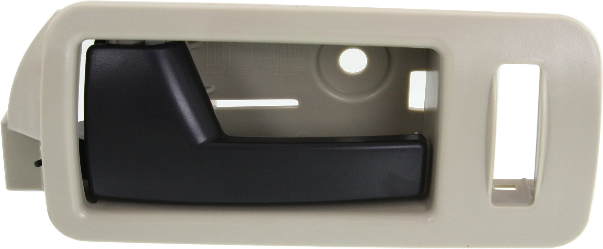 AM MUSTANG 05-14 FRONT INTERIOR DOOR HANDLE LH Black Lever + Beige Housing Stone Plastic SKU REPFD462138 OEM AR3Z6322601EA