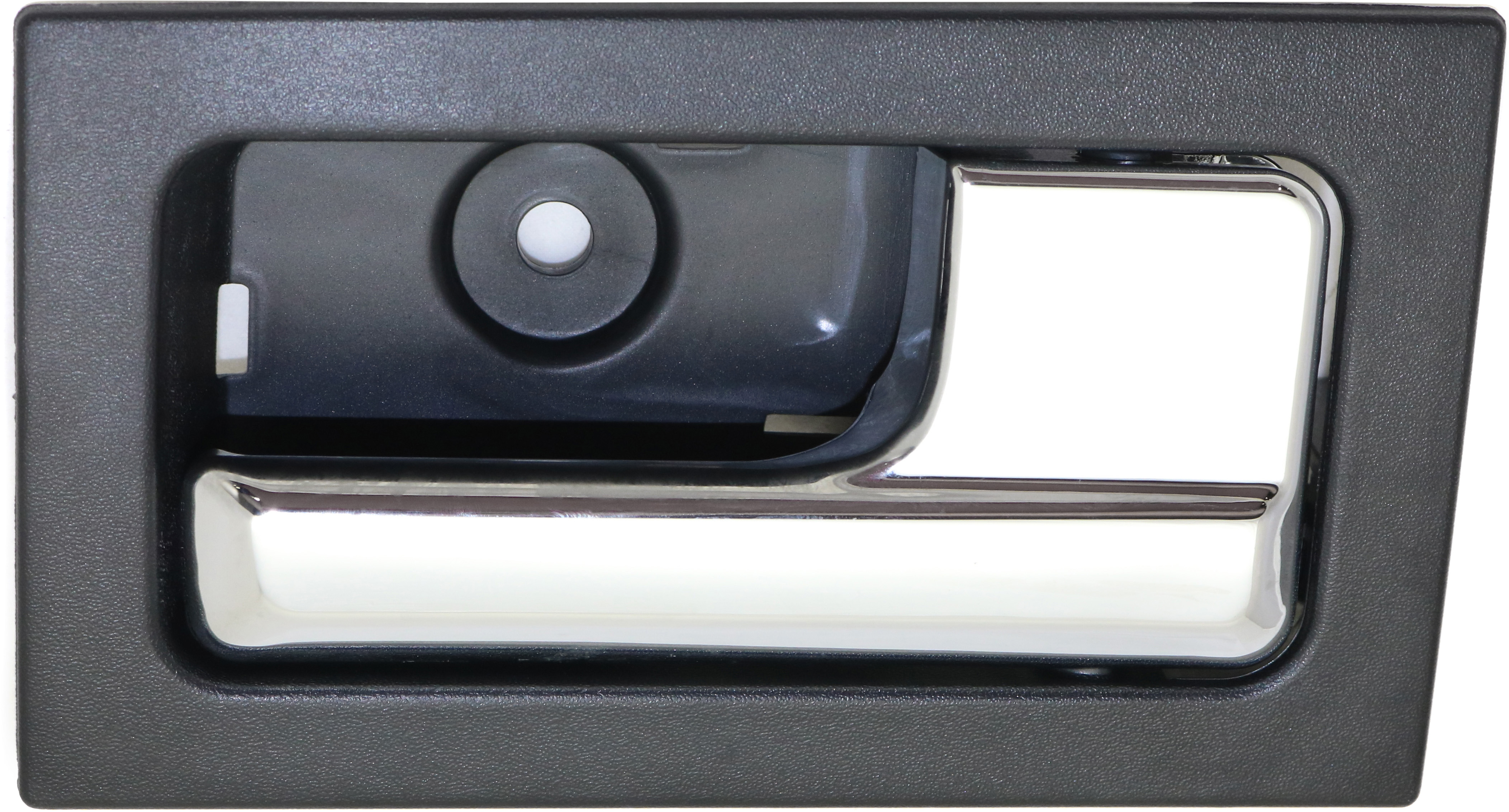 AM F 150-09-14 FRONT INTERIOR DOOR HANDLE RH Chrome Lever+Txt Black Hsg w Power Lock =REAR Crew Cab SKU REPFD462331 OEM CL3Z1522600FA CL3Z1522600EA 9L