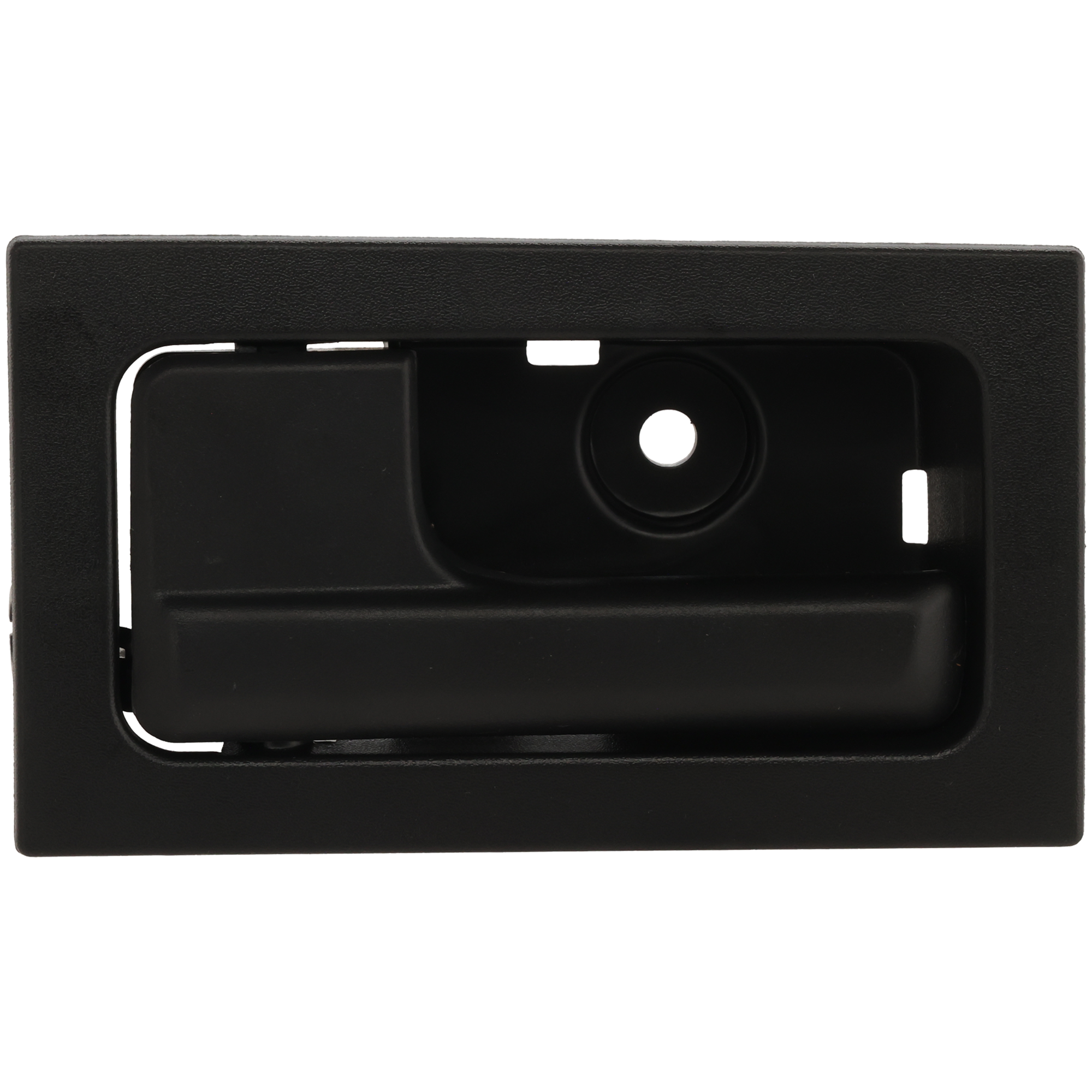 AM F 150-09-14 FRONT INTERIOR DOOR HANDLE LH All Black w Manual Lock Exc. Raptor Model =REAR Crew Cab SKU REPFD462334 OEM 9L3Z1522601AC