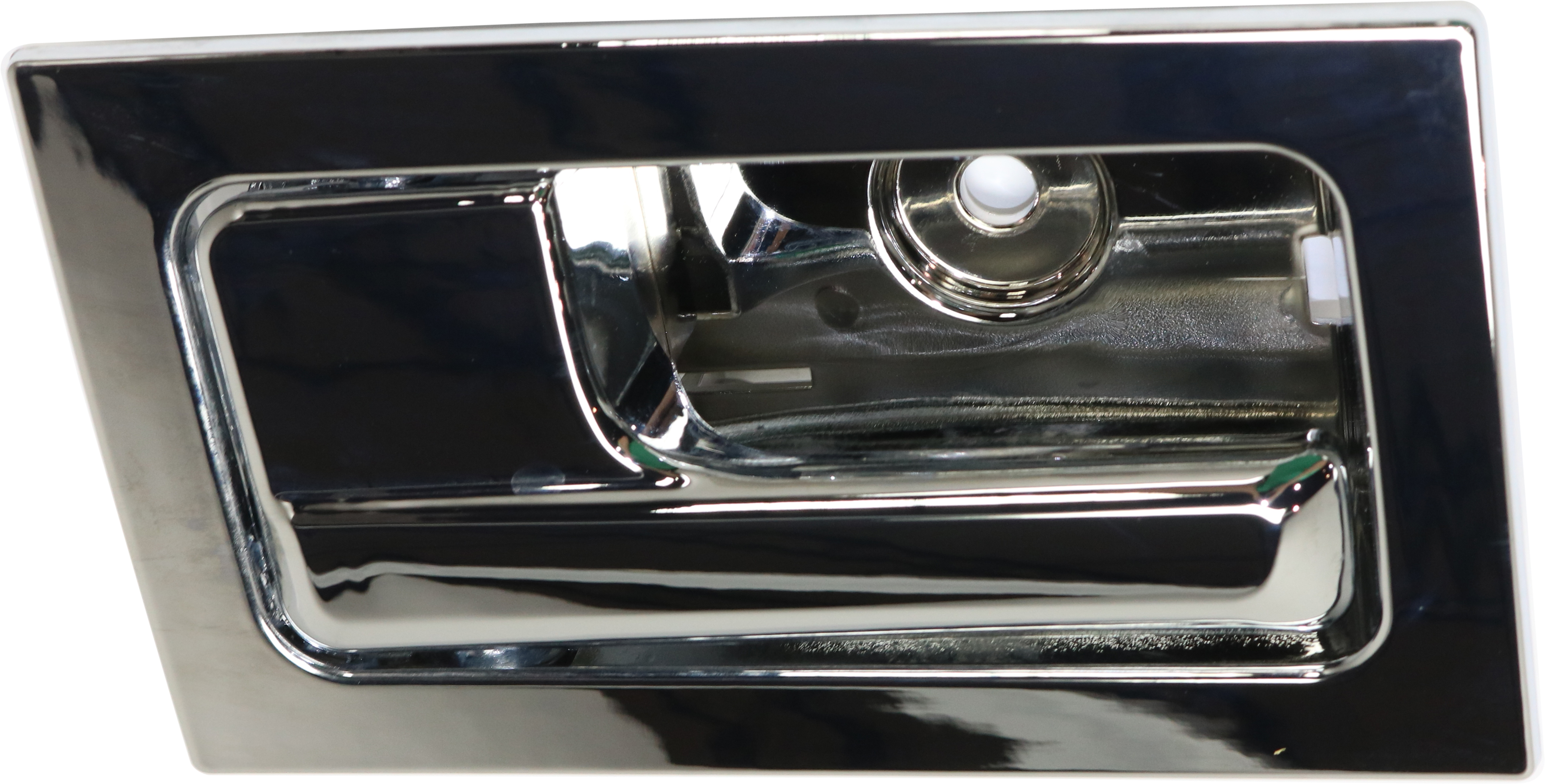 AM F 150-09-14 FRONT INTERIOR DOOR HANDLE LH All Chrome w Power Lock =REAR Crew Cab SKU REPFD462338 OEM CL3Z1522601EA PFM