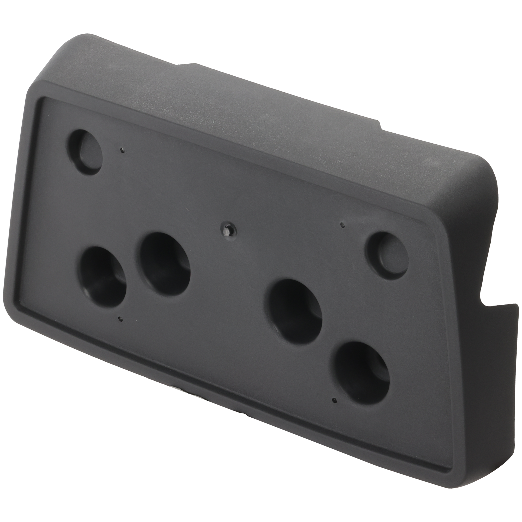 AM SIERRA 1500-07-13 FRONT LICENSE PLATE BRACKET Assembly Textured Black Base Denali Model Excludes 2007 Classic SKU REPG017303 Partslink GM1068136 OEM 15781555