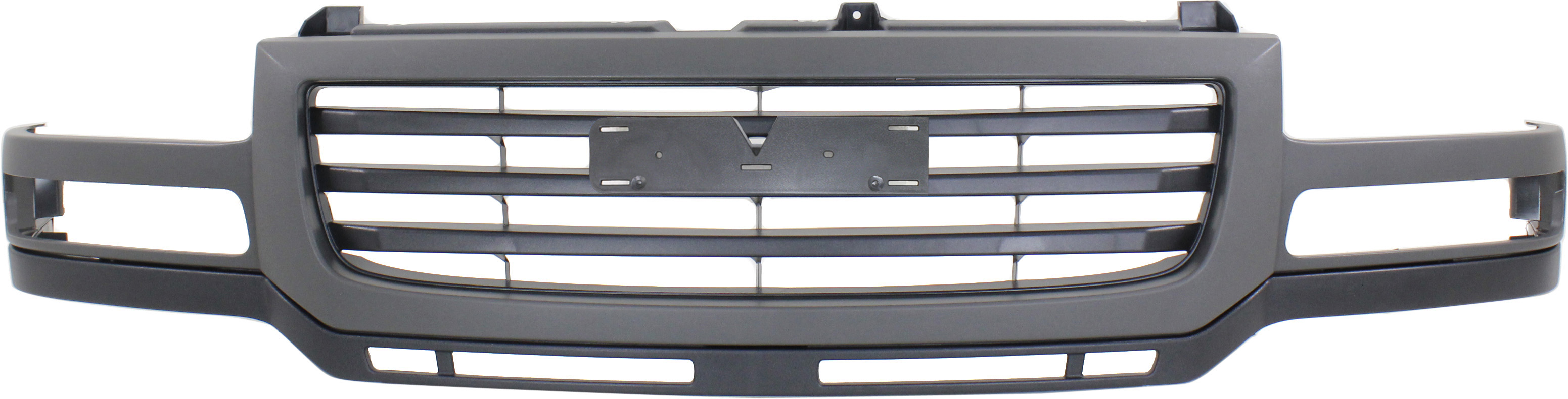 AM SIERRA 2500 HD 3500-03-07 GRILLE Painted Gray Shell Painted Black Insert Fits 2007 Classic SKU REPG070134 Partslink GM1200627 OEM 19130794