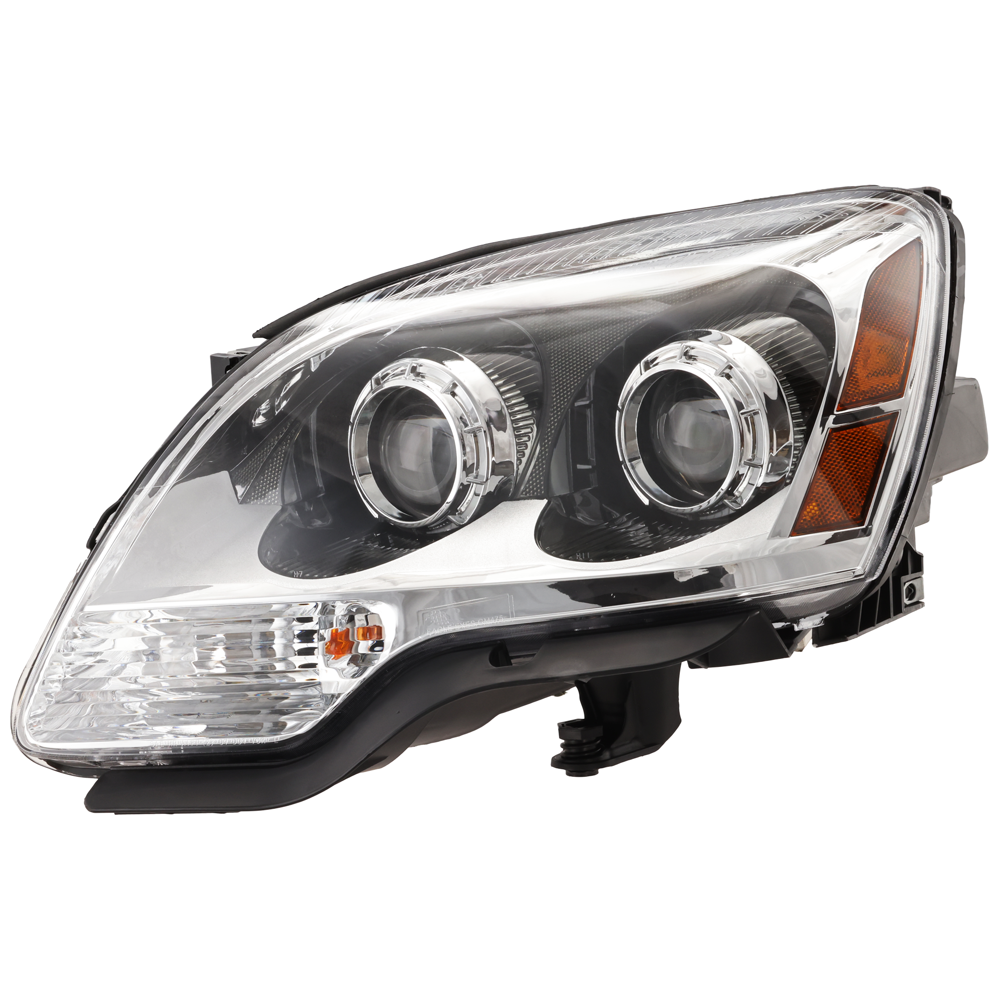 AM ACADIA 08-12 HEAD LAMP LH Assembly Halogen 2nd Design Clear Projector Lens SKU REPG100106 Partslink GM2502358 OEM 20912393