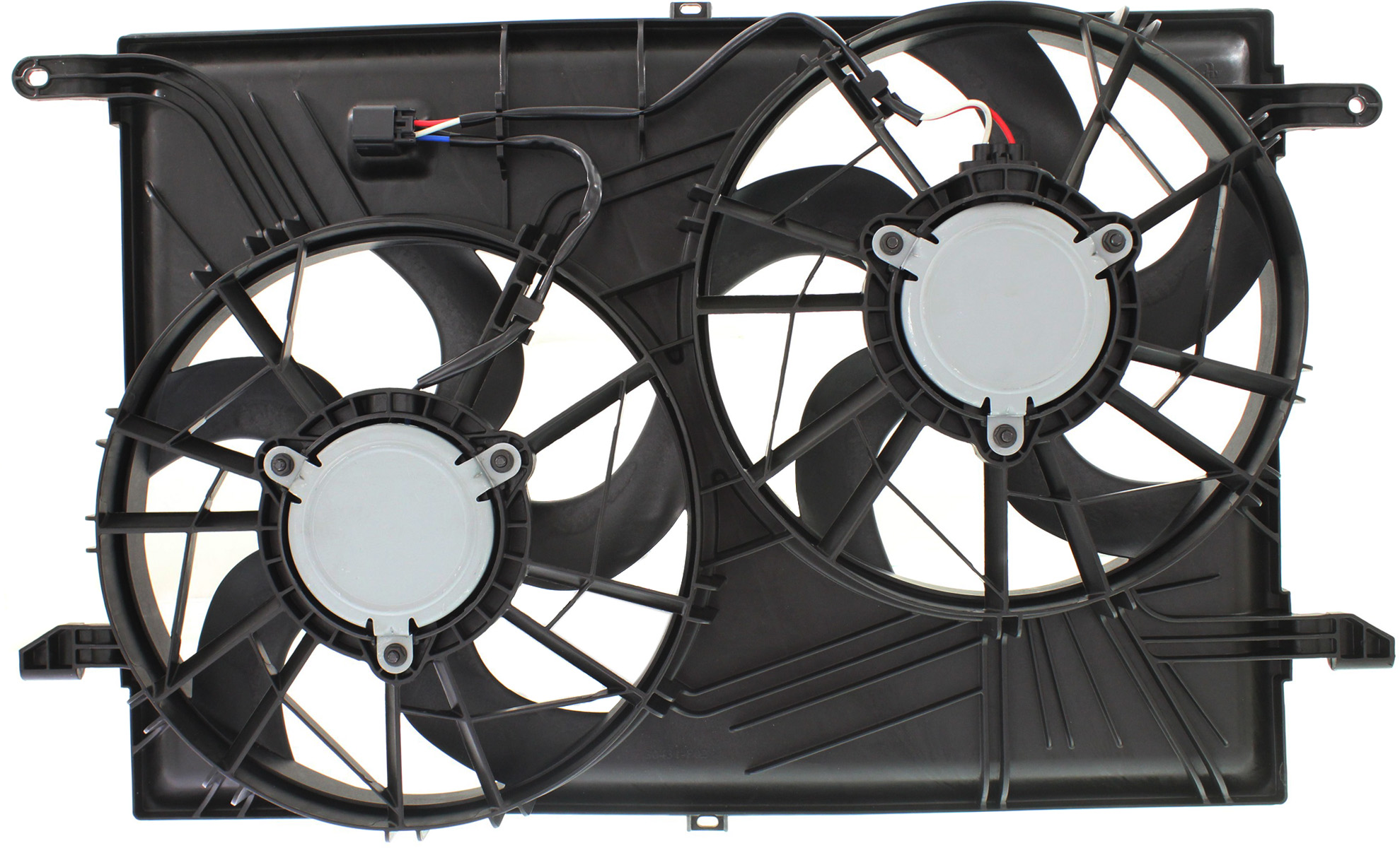 AM ACADIA 07-17 TRAVERSE 09-17 RADIATOR FAN SHROUD ASSEMBLY Dual Fan SKU REPG160902 Partslink GM3115219 OEM 23434158