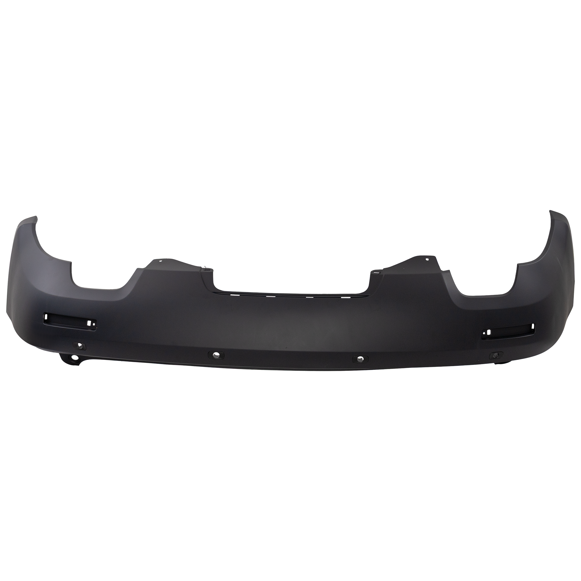 AM ACADIA 07-12 REAR BUMPER COVER Textured w Parking Aid Snsr Holes Exc. Denali model SKU REPG760106 Partslink GM1100806 OEM 15933986