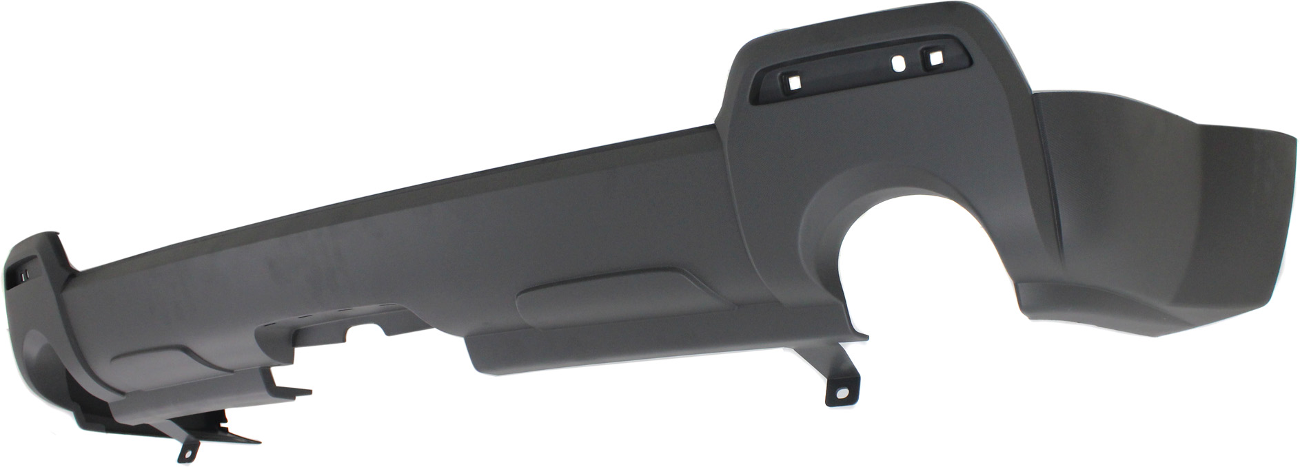 AM TERRAIN 10-15 REAR BUMPER COVER Lower Textured Exc. Denali Model w o Chrome w Dual Exh Holes CAPA SKU REPG760107Q Partslink GM1195115C OEM 25880093