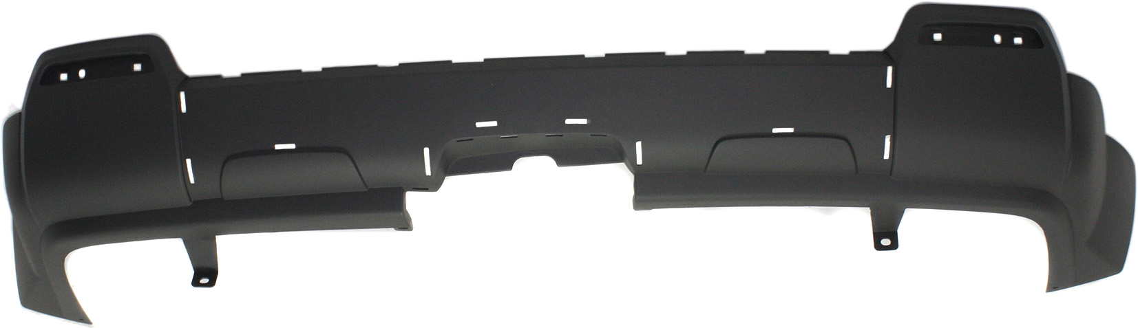 AM TERRAIN 10-15 REAR BUMPER COVER Lower Textured Exc. Denali Model w Chrome w o Dual Exh Holes SKU REPG764302 Partslink GM1195116 OEM 25818245