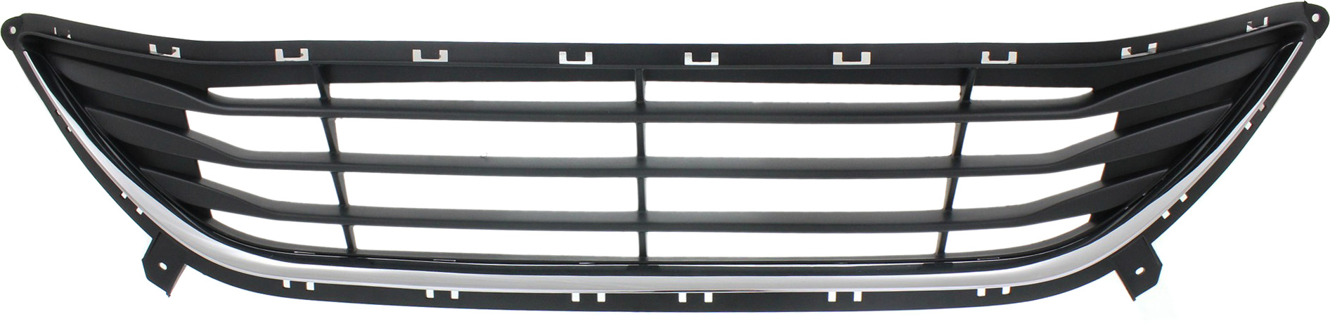 AM ELANTRA 11-13 FRONT BUMPER GRILLE Textured Black w Chrome Insert Sedan USA Built Vehicle CAPA SKU REPH015321Q Partslink HY1036115C OEM 865603Y000