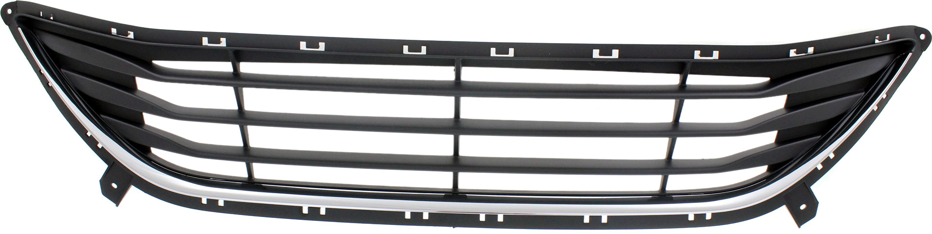 AM ELANTRA 11-13 FRONT BUMPER GRILLE Textured Black w Chrome Insert Sedan USA Built Vehicle SKU REPH015321 Partslink HY1036115 OEM 865603Y000