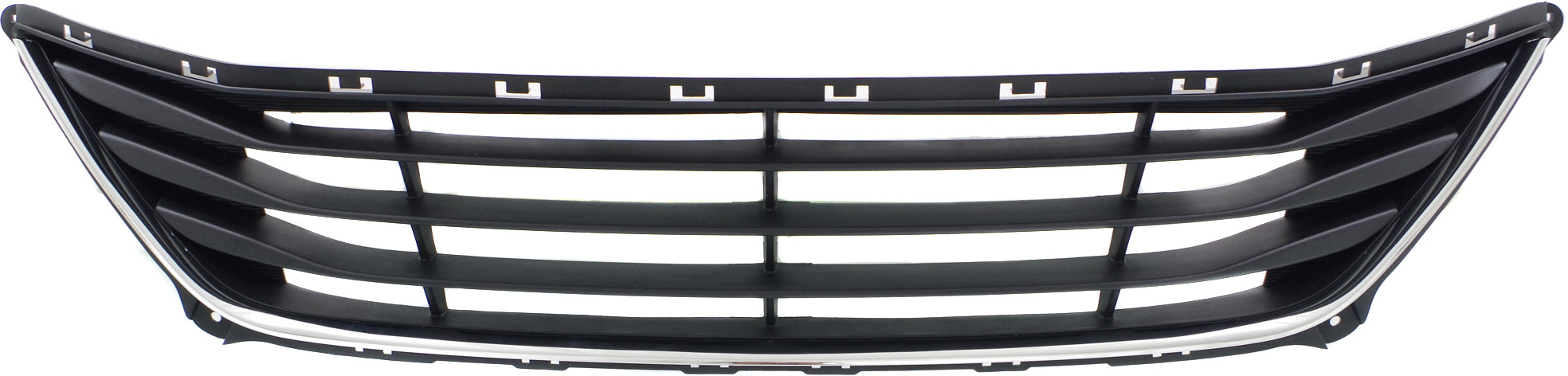 AM ELANTRA 14-16 FRONT BUMPER GRILLE Textured Black w Chrome Insert Sedan Korea Built Vehicle CAPA SKU REPH015326Q Partslink HY1036120C OEM 865603X700