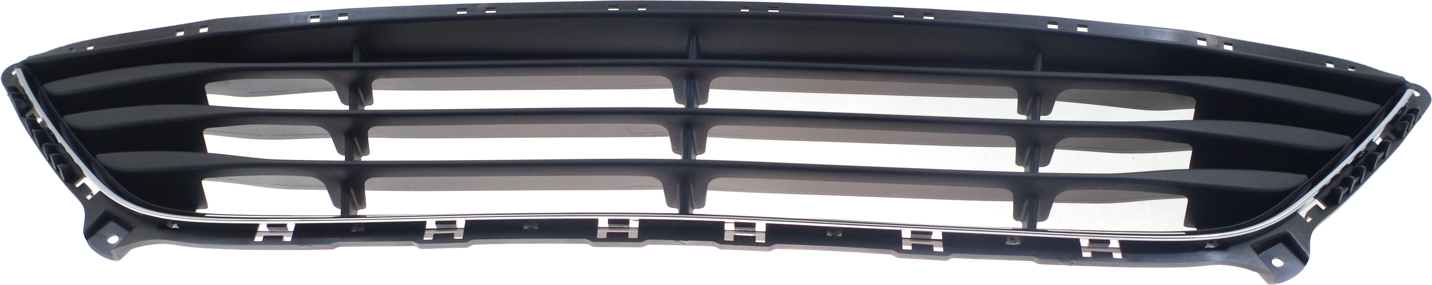 AM ELANTRA 14-16 FRONT BUMPER GRILLE Textured Black w Chrome Insert Sedan USA Built Vehicle CAPA SKU REPH015338Q Partslink HY1036129C OEM 865603Y500