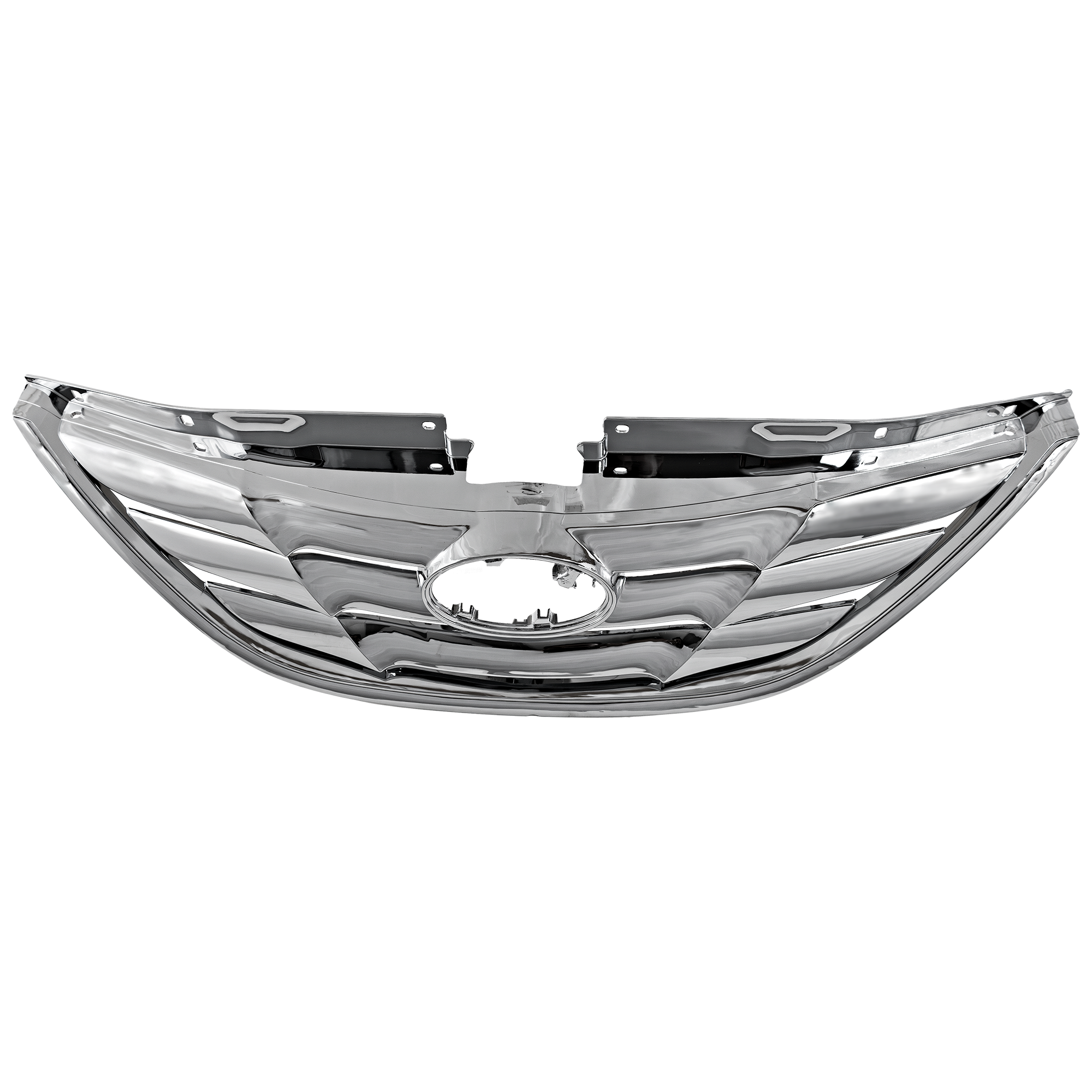 AM SONATA 11-13 GRILLE Chrome Shell and Insert ABS Plastic Type 1 Exc. Hybrid Model SKU REPH070109 Partslink HY1200154 OEM 863503S100