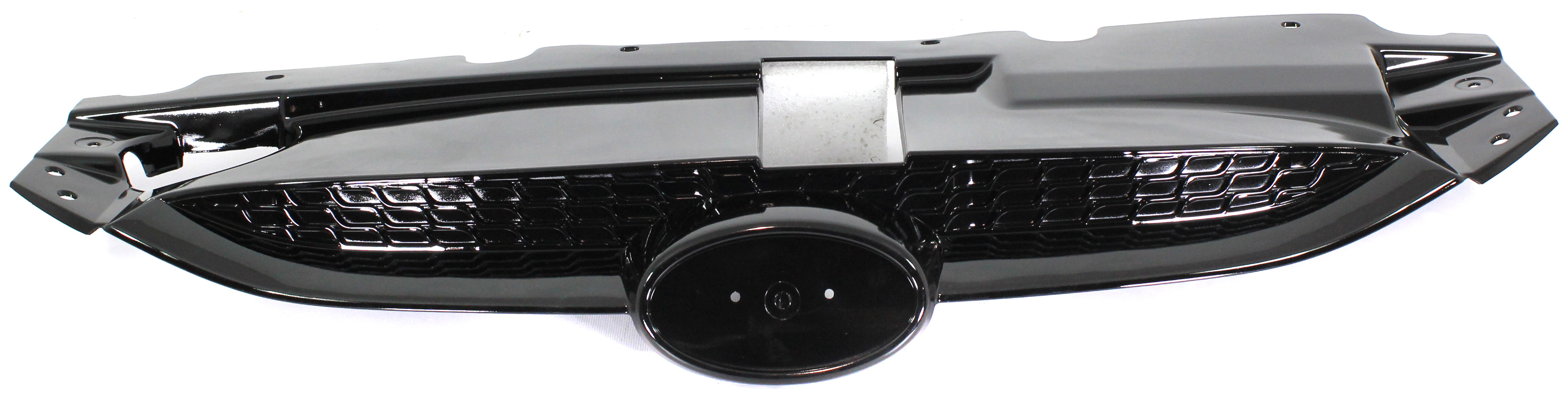 AM TUCSON 10-15 GRILLE Upper Painted Black Shell and Insert Exc. Fuel Cell Model SKU REPH070129 Partslink HY1200157 OEM 863502S100
