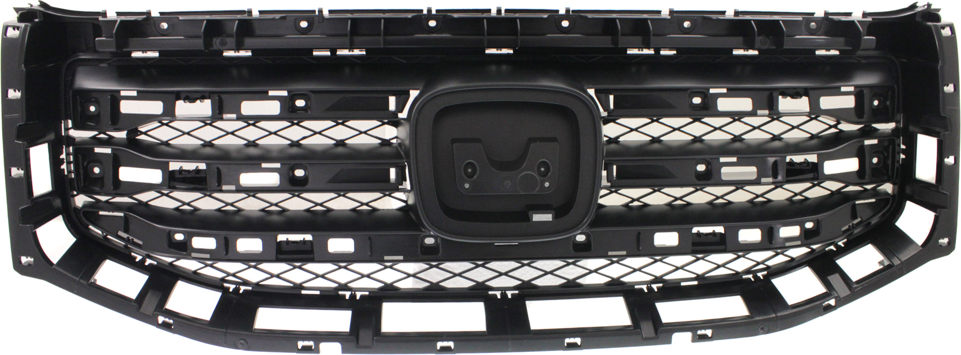 AM PILOT 12-15 GRILLE Textured Black Shell and Insert SKU REPH070158 Partslink HO1200210 OEM 75101SZAA11