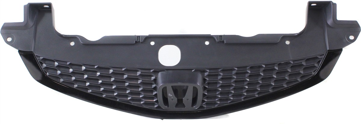 AM CIVIC 12-13 GRILLE Painted Black Shell and Insert Coupe Si Model SKU REPH070159 Partslink HO1200212 OEM 71121TS9A01