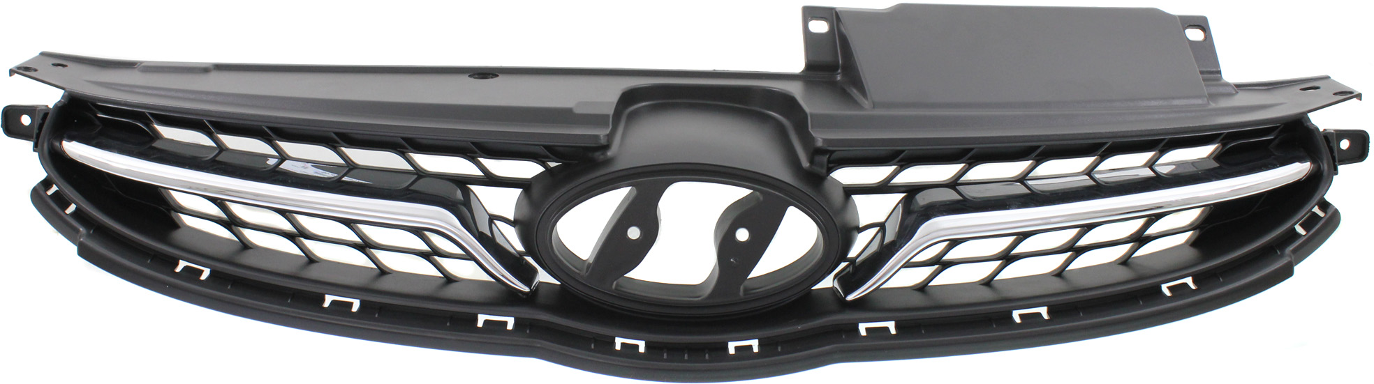 AM ELANTRA 11-13 GRILLE Paintable Shell and Insert w Chrome Insert Limited Model USA Built Vehicle SKU REPH070160 Partslink HY1200160 OEM 863503Y200