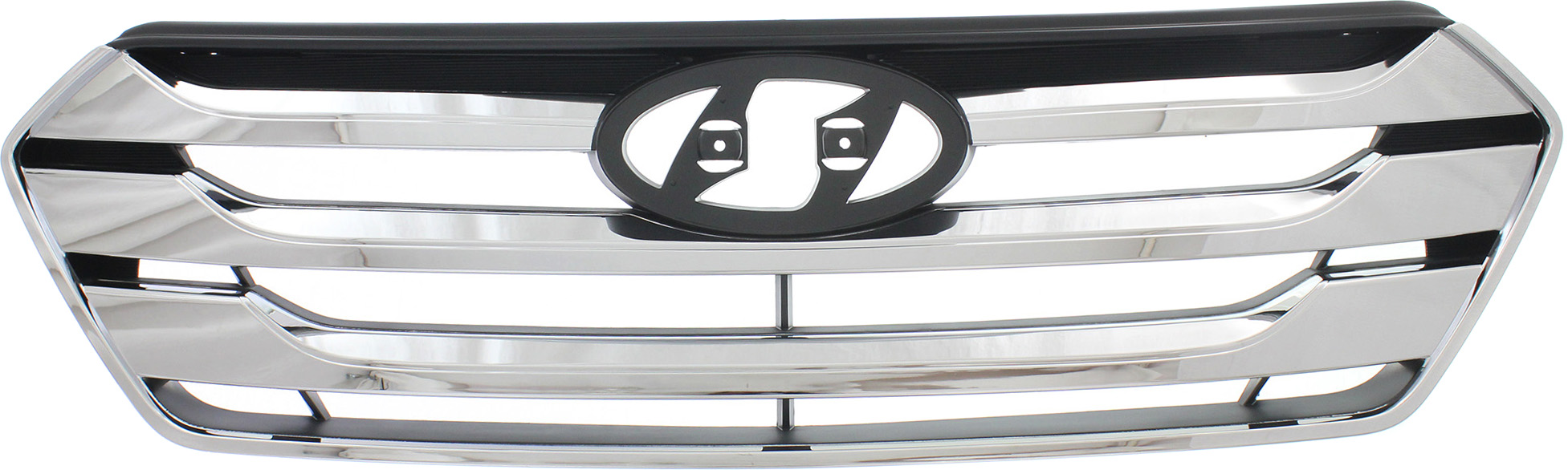 AM SANTA FE SPORT 13-14 GRILLE Chrome Shell Painted Black Insert SKU REPH070168 Partslink HY1200163 OEM 863502W010