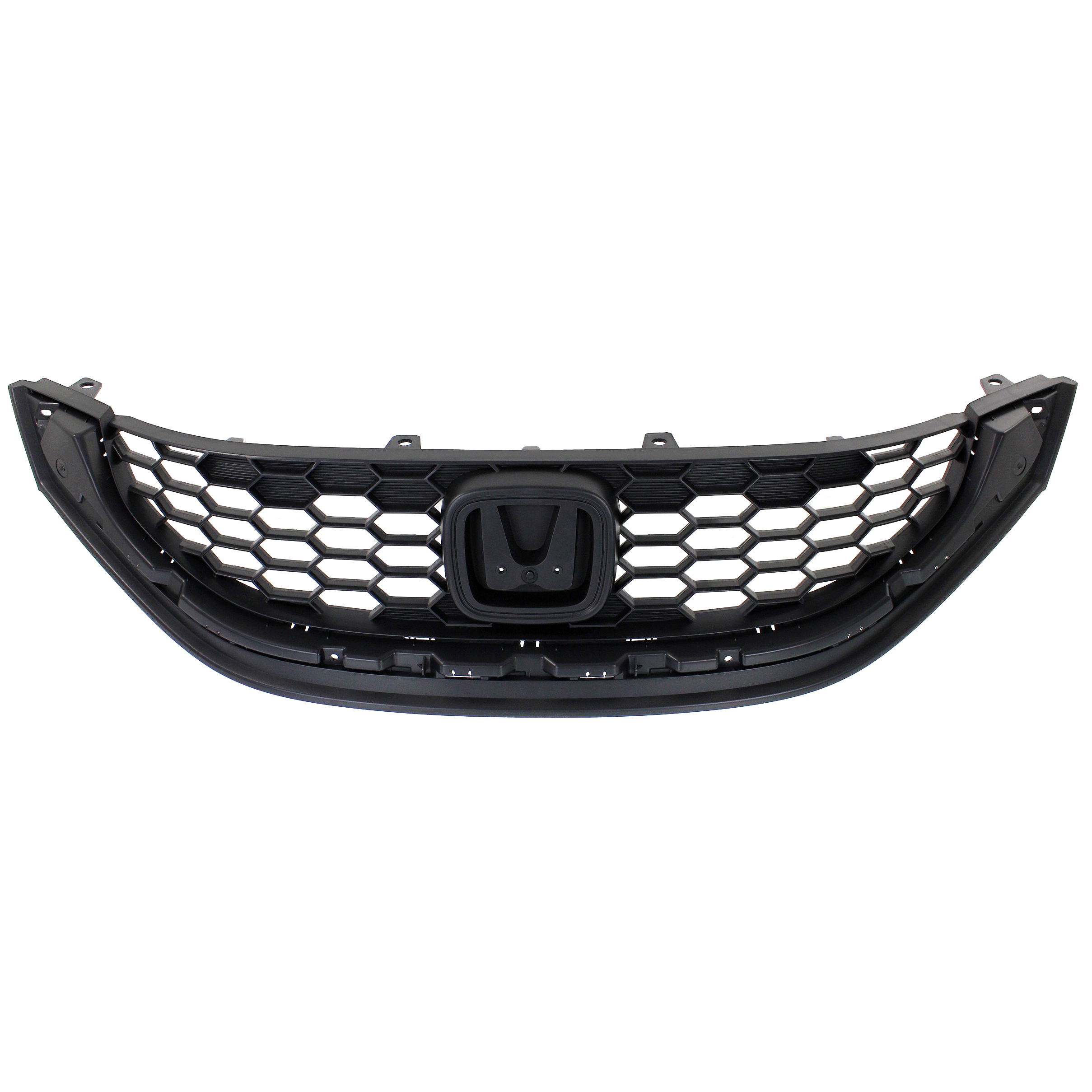 AM CIVIC 13-15 GRILLE Textured Black Shell and Insert Sedan HF LX Models CAPA SKU REPH070170Q Partslink HO1200216C OEM 71121TR3A01