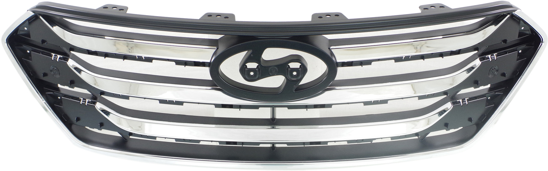 AM SANTA FE SPORT 13-16 GRILLE Black Shell and Insert SKU REPH070177 Partslink HY1200164 OEM 863512W000