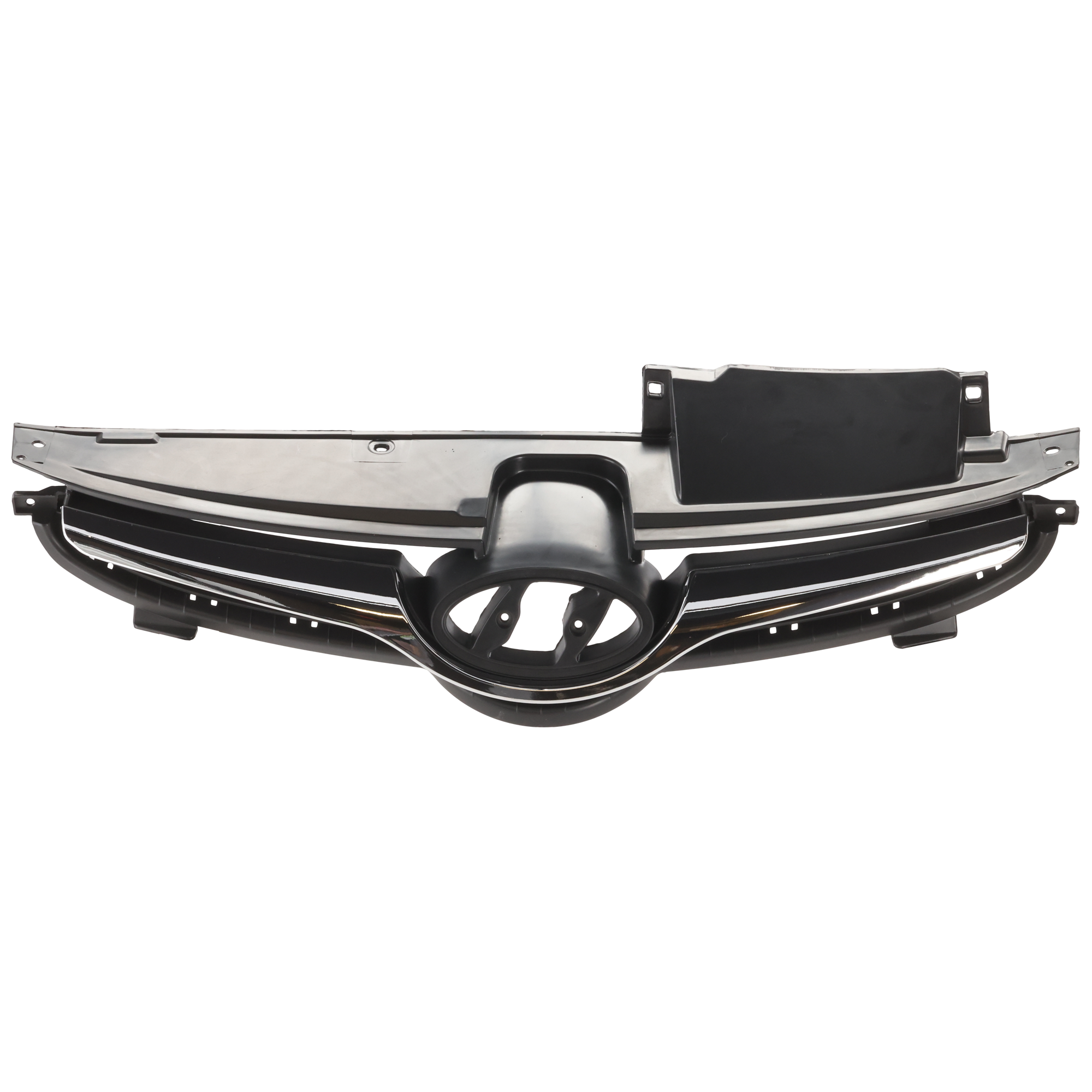 AM ELANTRA 14-15 GRILLE Black Shell and Insert w Chrome Insert Sedan Korea Built Vehicle SKU REPH070180 Partslink HY1200173 OEM 863503X700