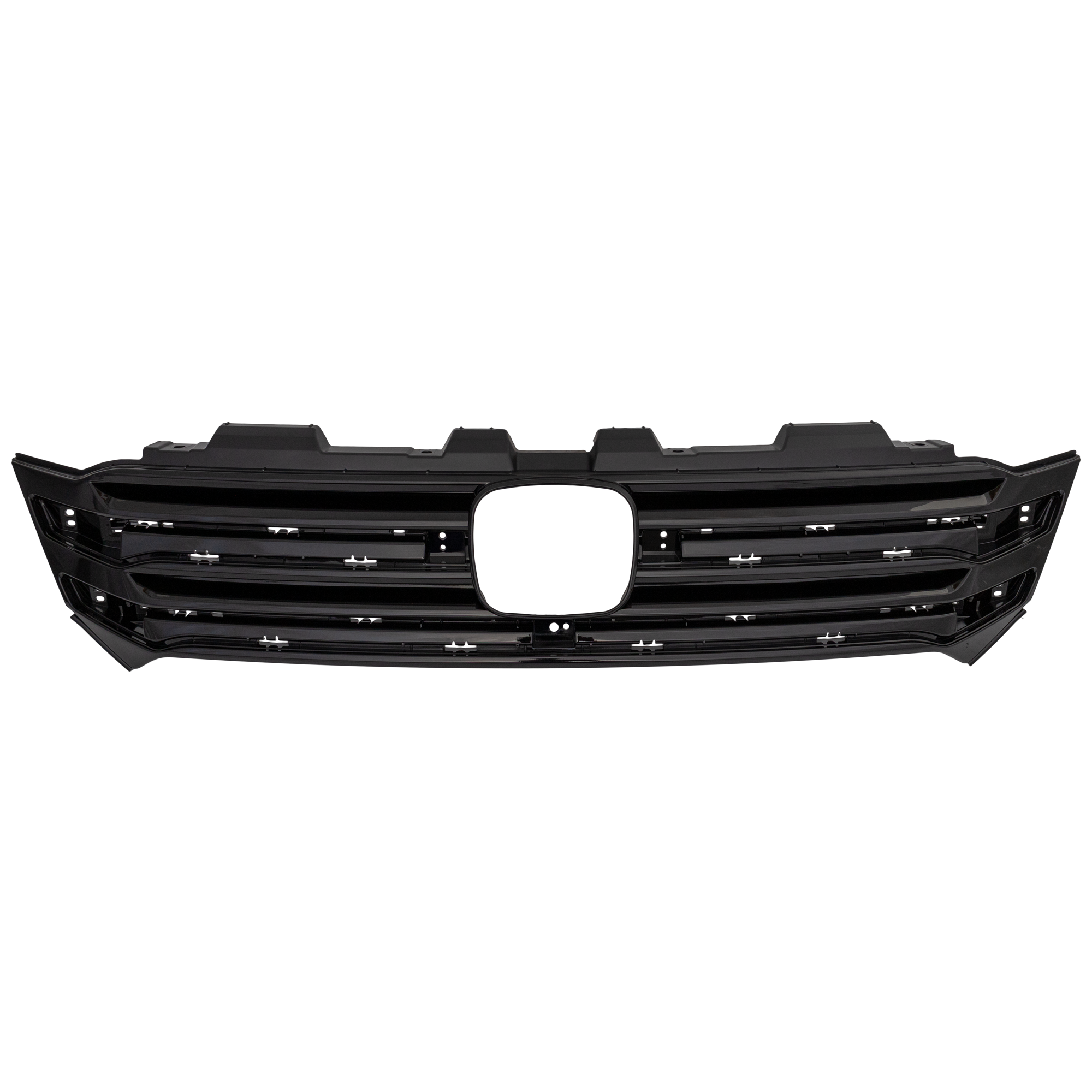 AM PILOT 16-18 GRILLE Textured Gloss Black w Radar Cruise Control Elite Touring Models CAPA SKU REPH070190Q Partslink HO1200228C OEM 71121TG7A11