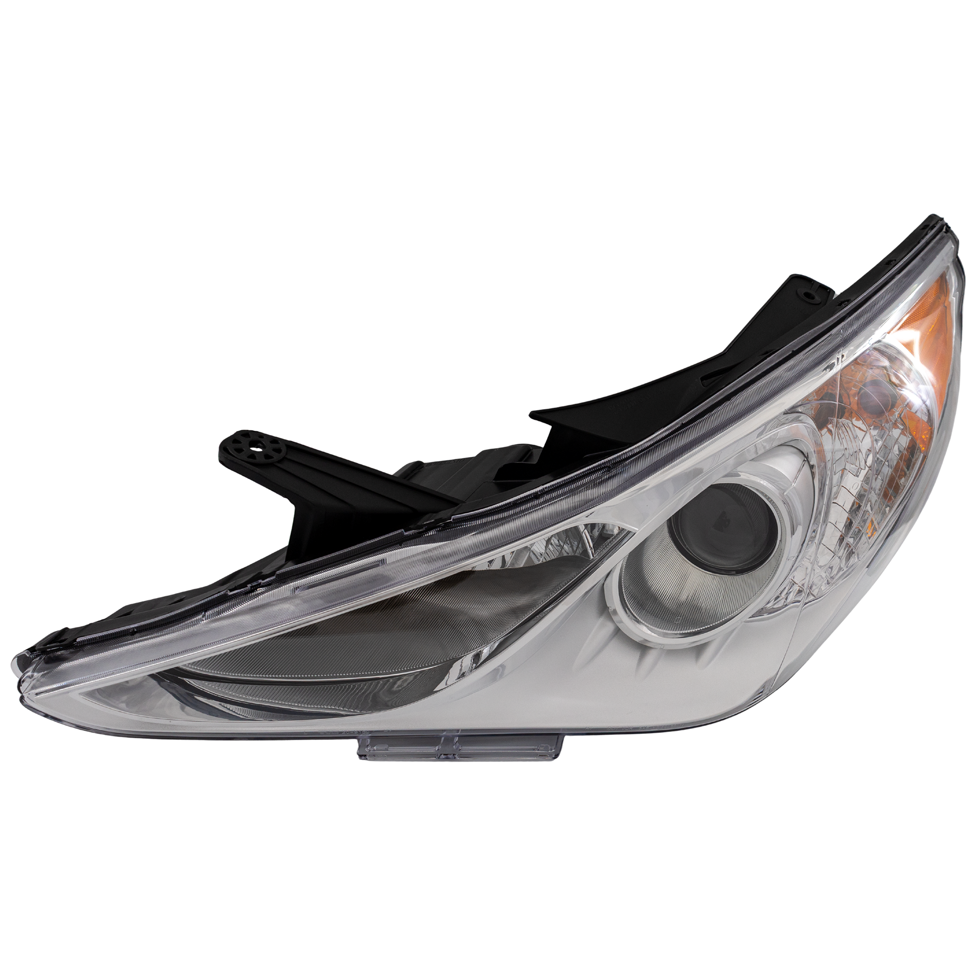 AM SONATA 11-14 HEAD LAMP LH Assembly Halogen Type 1 White Interior Excludes Hybrid Model CAPA SKU REPH100132Q Partslink HY2502159C OEM 921013Q000